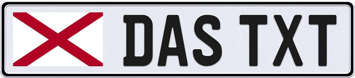 Alabama European License Plate