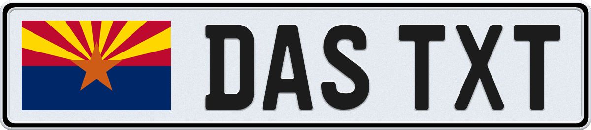 Arizona European License Plate