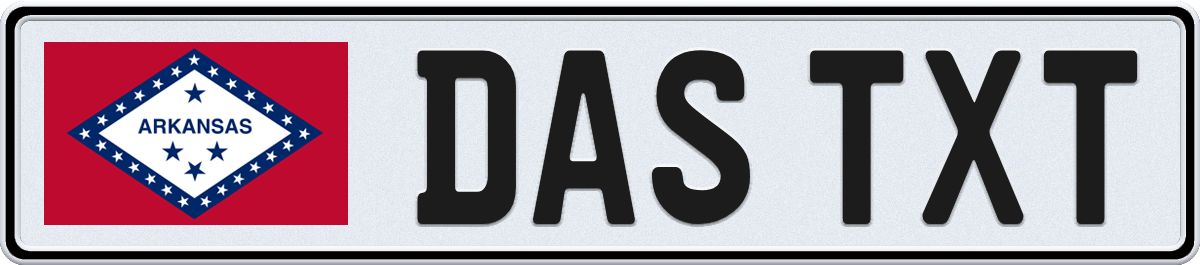 Arkansas European License Plate