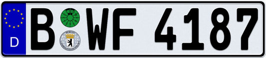 EEC German License Plate - Berlin