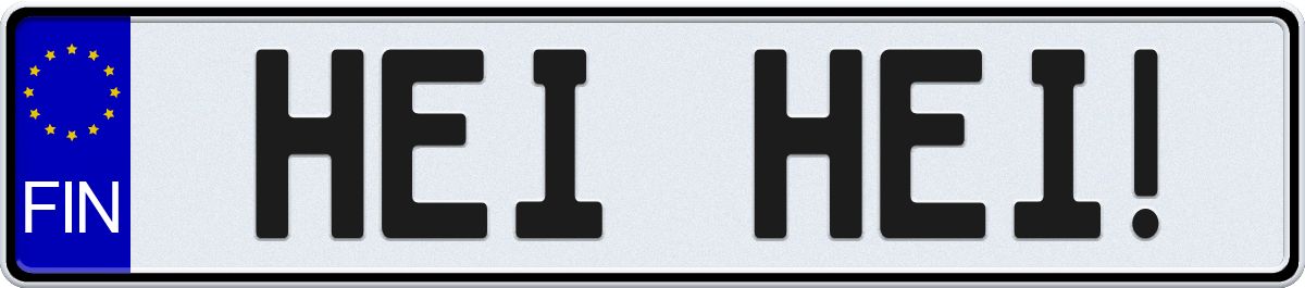 EEC Finland License Plate