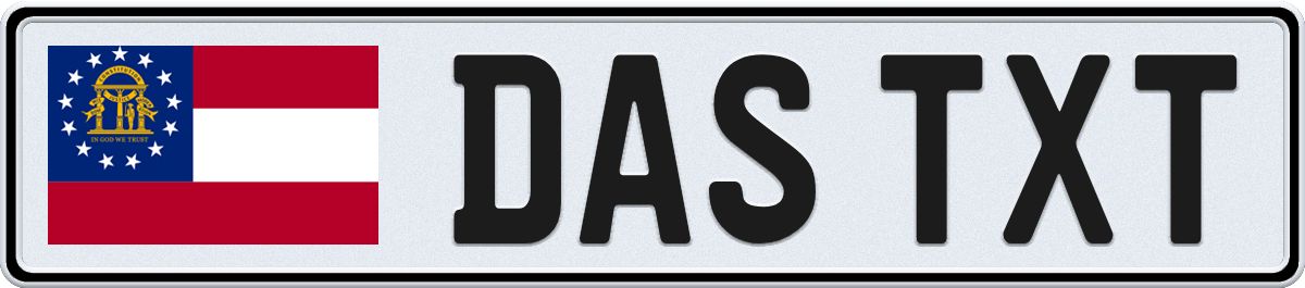 Georgia European License Plate