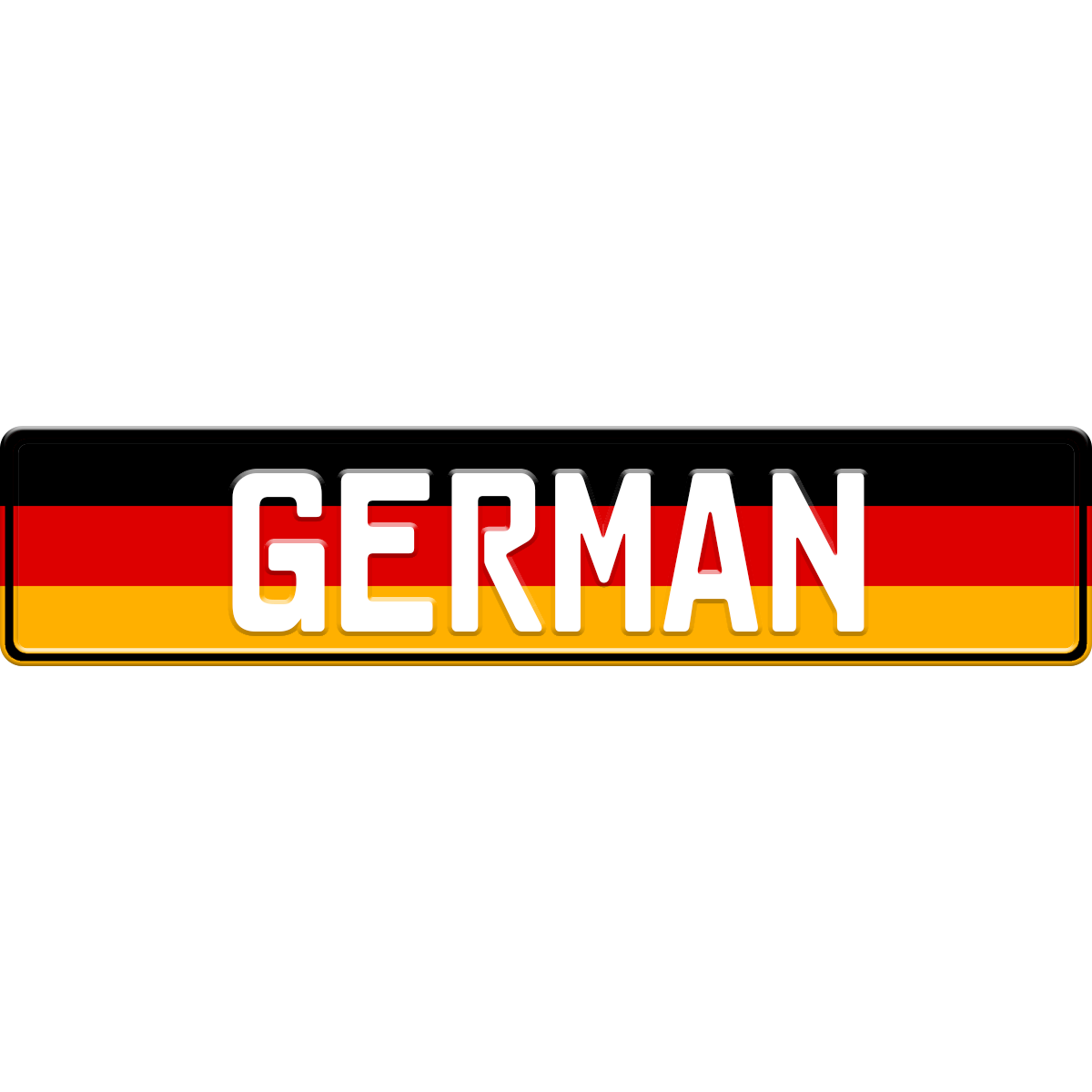 German flag European license plate