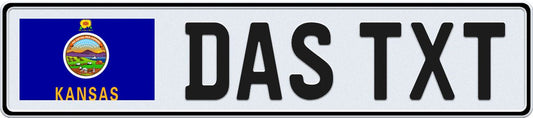 Kansas European License Plate