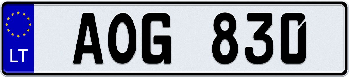 EEC Lithuania License Plate