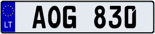 EEC Lithuania License Plate