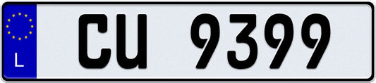 EEC Luxembourg License Plate