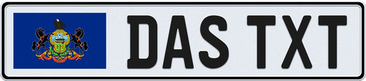 Pennsylvania European License Plate