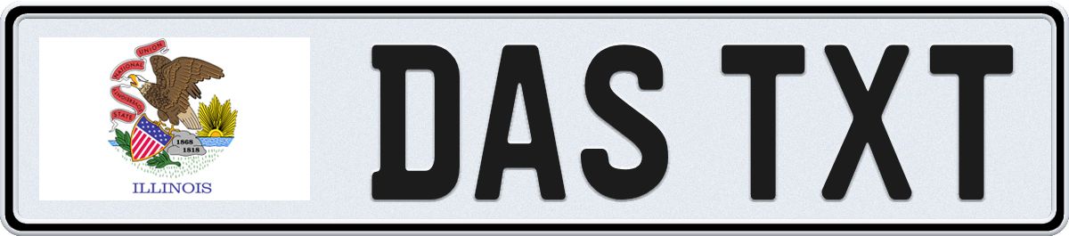 Illinois European License Plate