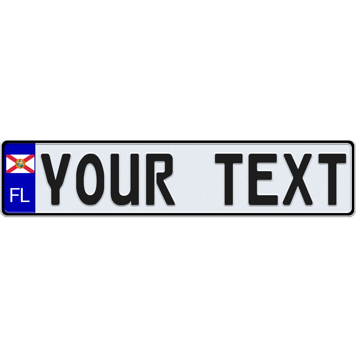 Florida Euro-Style License Plate