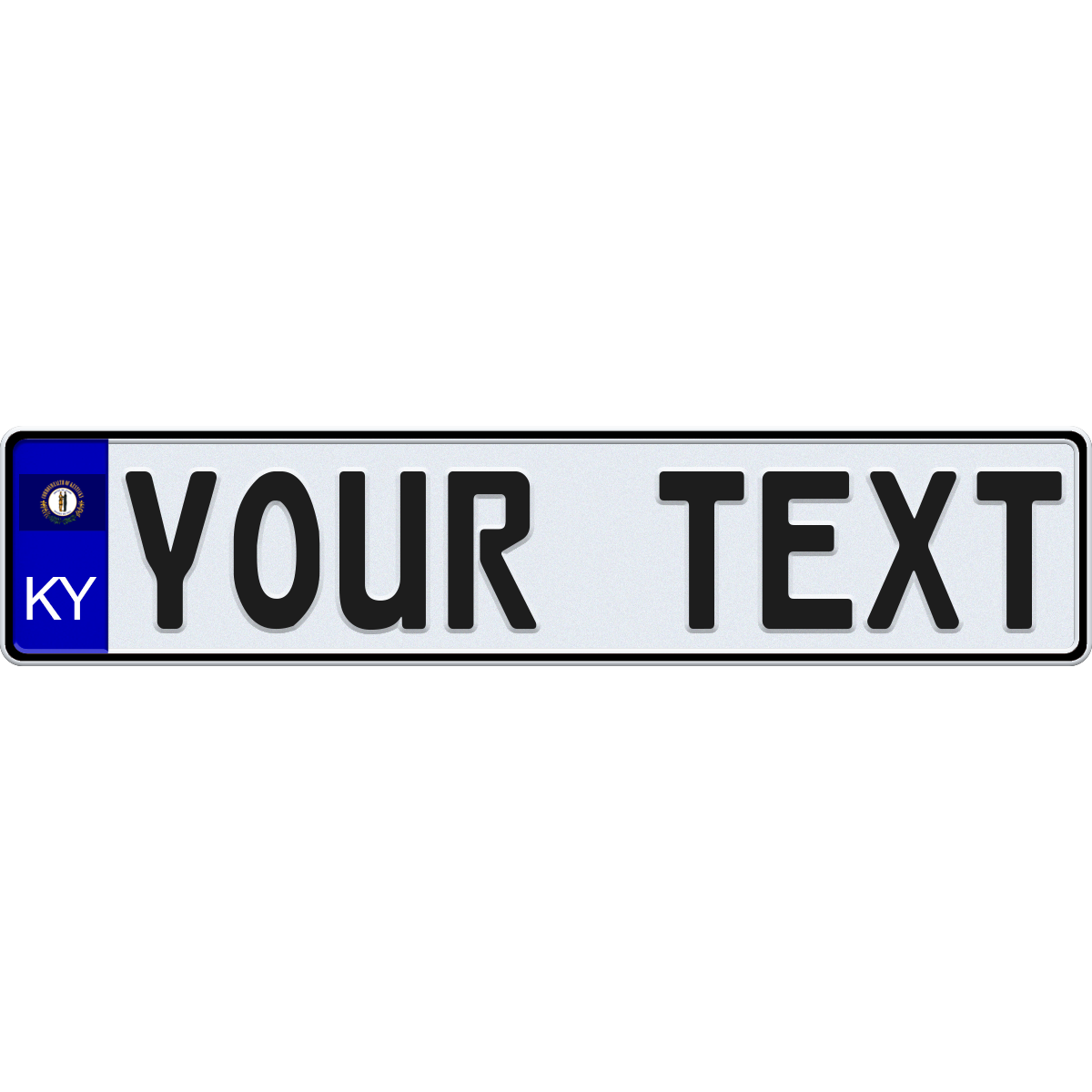 Kentucky Euro-Style License Plate