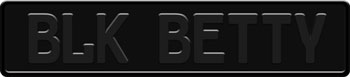 Murdered Out European Black Plate