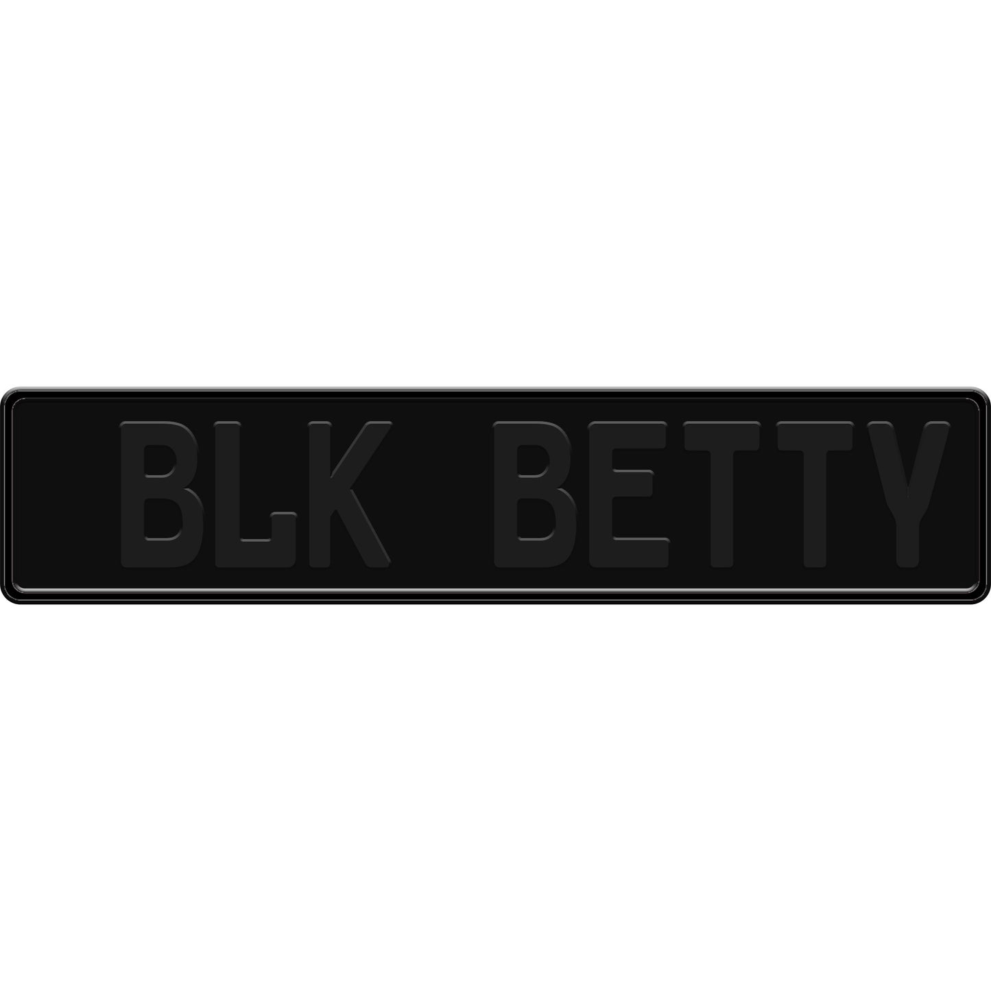Murdered Out European Black Plate