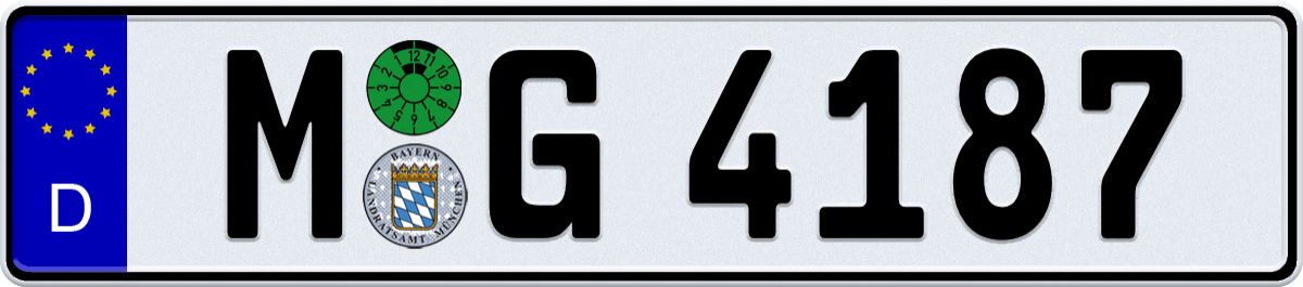 EEC German License Plate - Munich