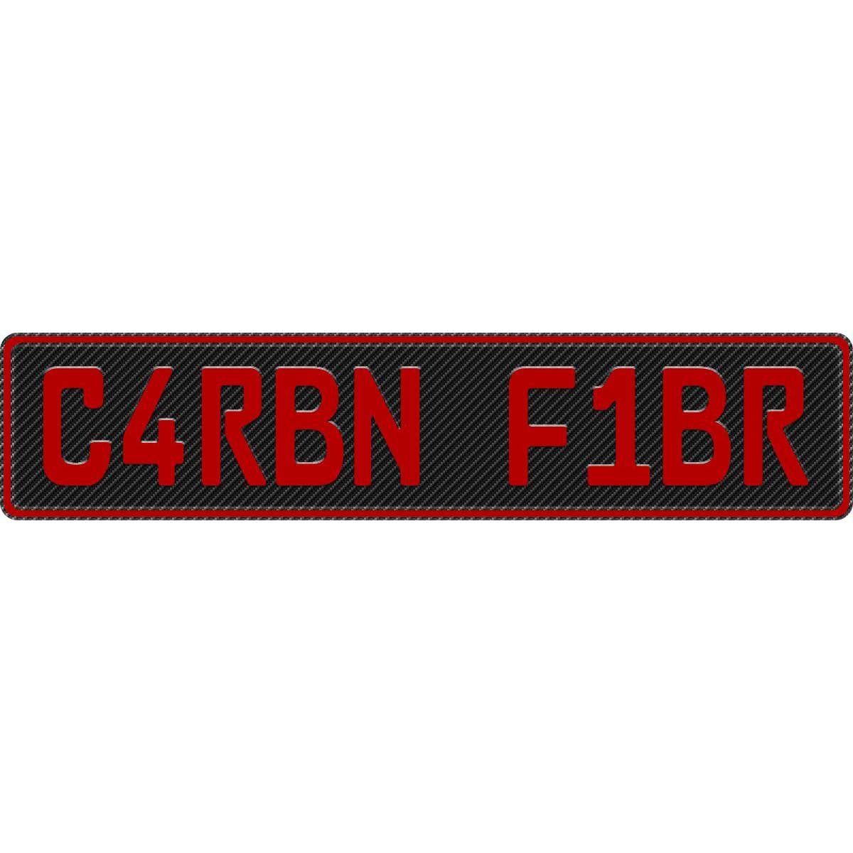 Carbon Fiber European license plate