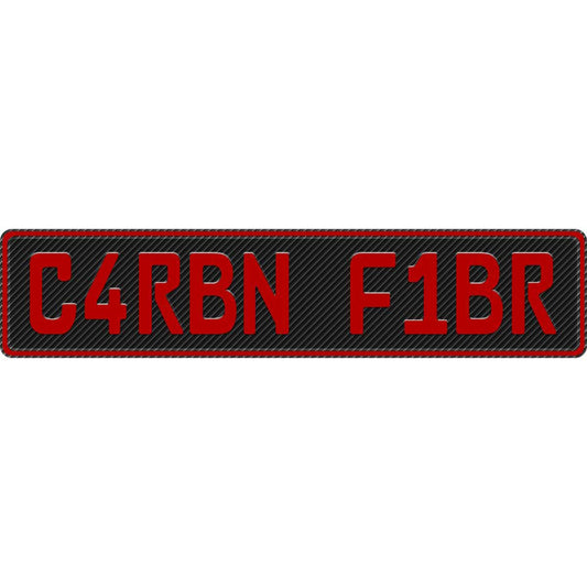 Carbon Fiber European license plate