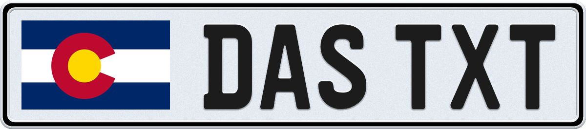 Colorado European License Plate