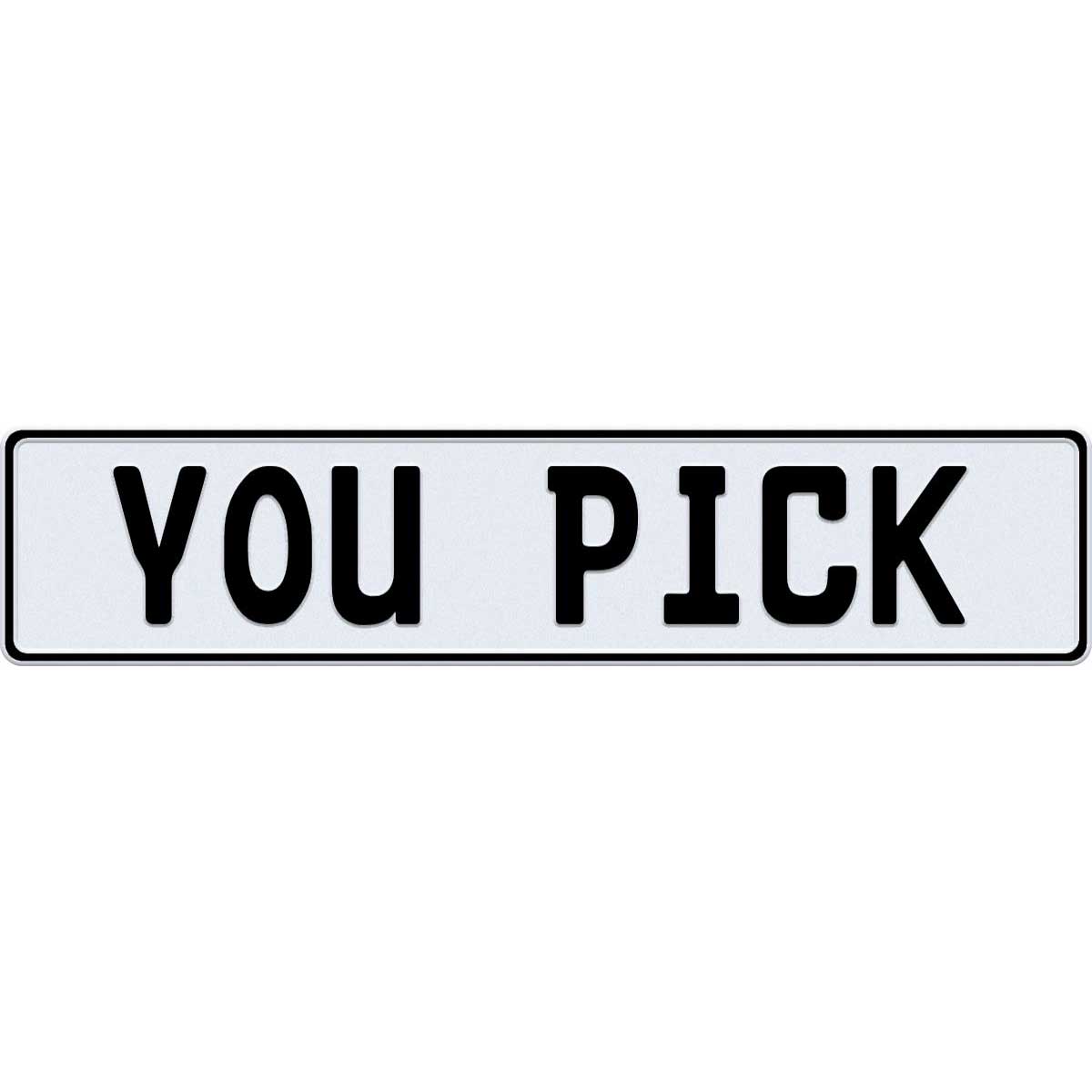Custom European license plate