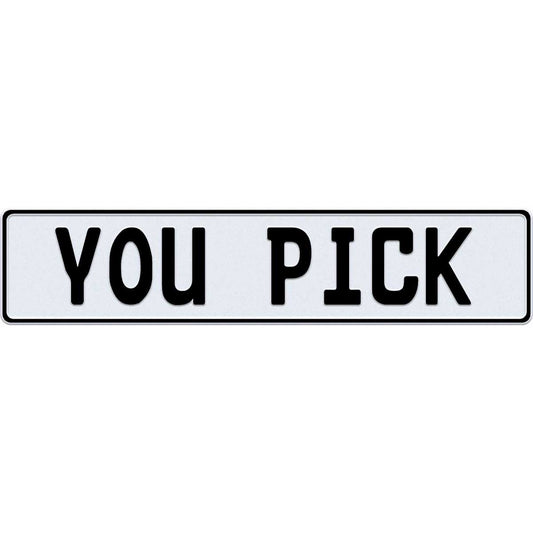 Custom European license plate