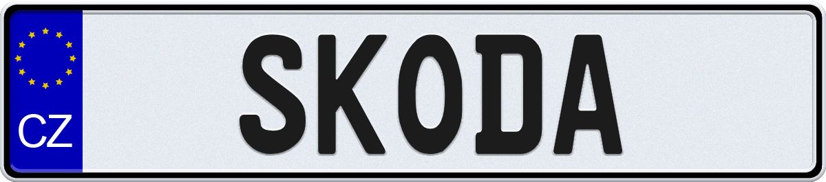Czech Republic License Plate