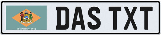 Delaware European License Plate