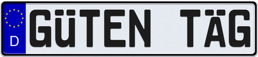 EEC German License Plate