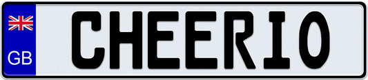 Great Britain European License Plate