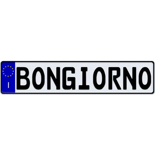 Italy license plate