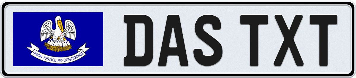 Louisiana European License Plate