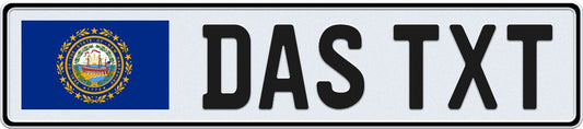 New Hampshire European License Plate