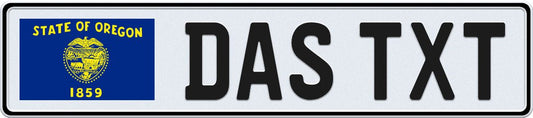 Oregon European License Plate