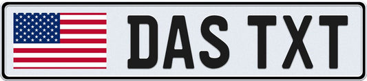 USA European License Plate