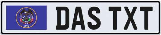 Utah European License Plate