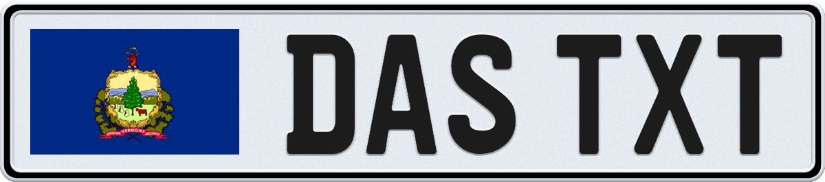 Vermont European License Plate
