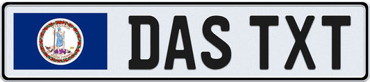 Virginia European License Plate