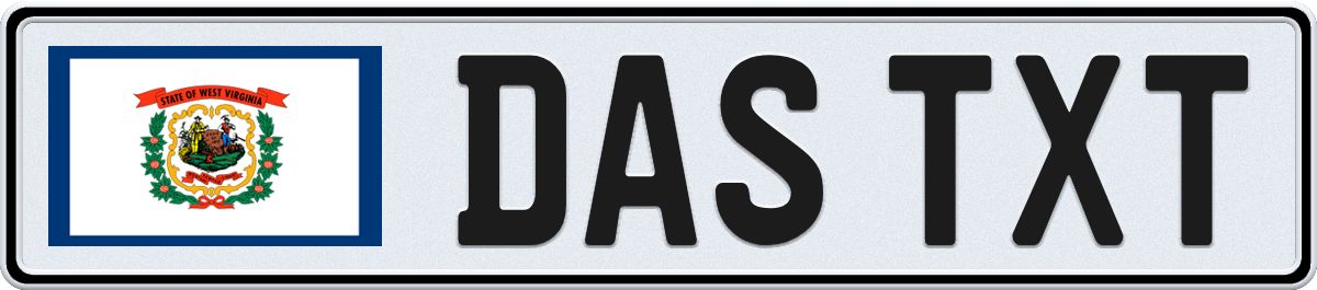 West Virginia European License Plate
