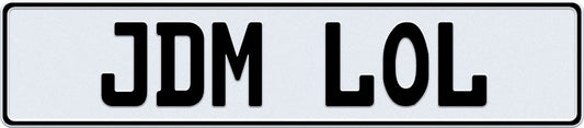 White European License Plate