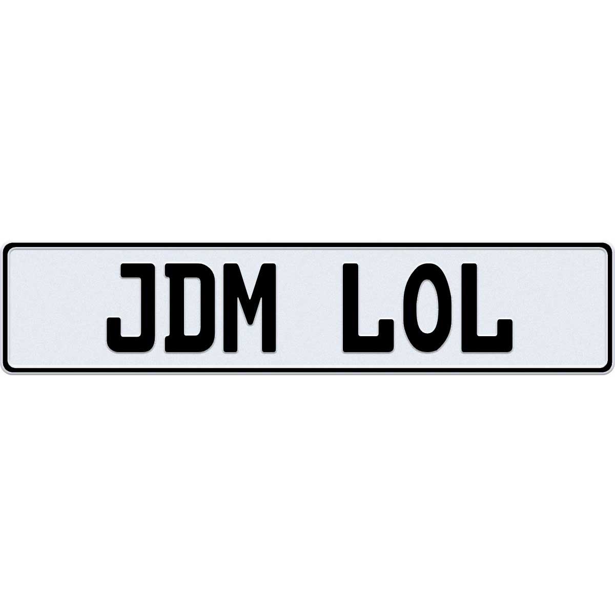 White European license plate