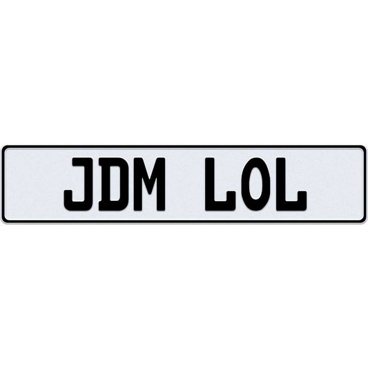 White European license plate