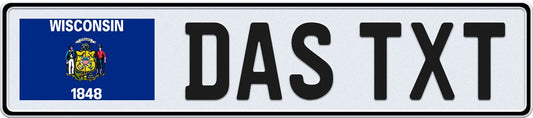 Wisconsin European License Plate