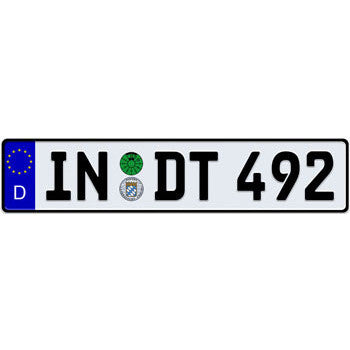EEC German License Plate - Home of Audi