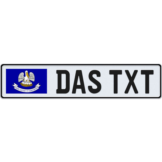 Louisiana large flag European license plate
