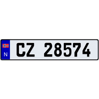 Norway European License Plate