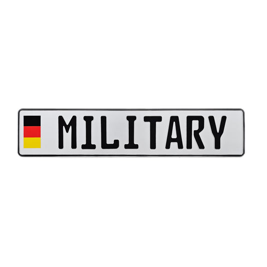 German Military License Plate