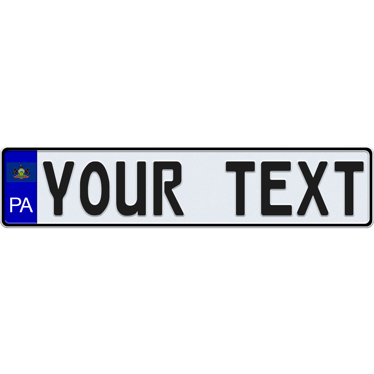 Pennsylvania Euro-Style License Plate