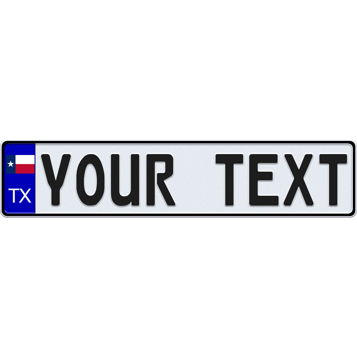 Texas Euro-Style License Plate